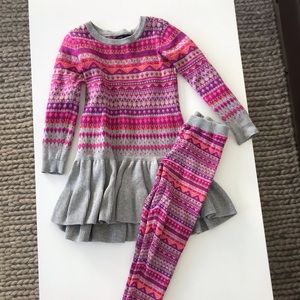 Gap kids sweater dress and leggings